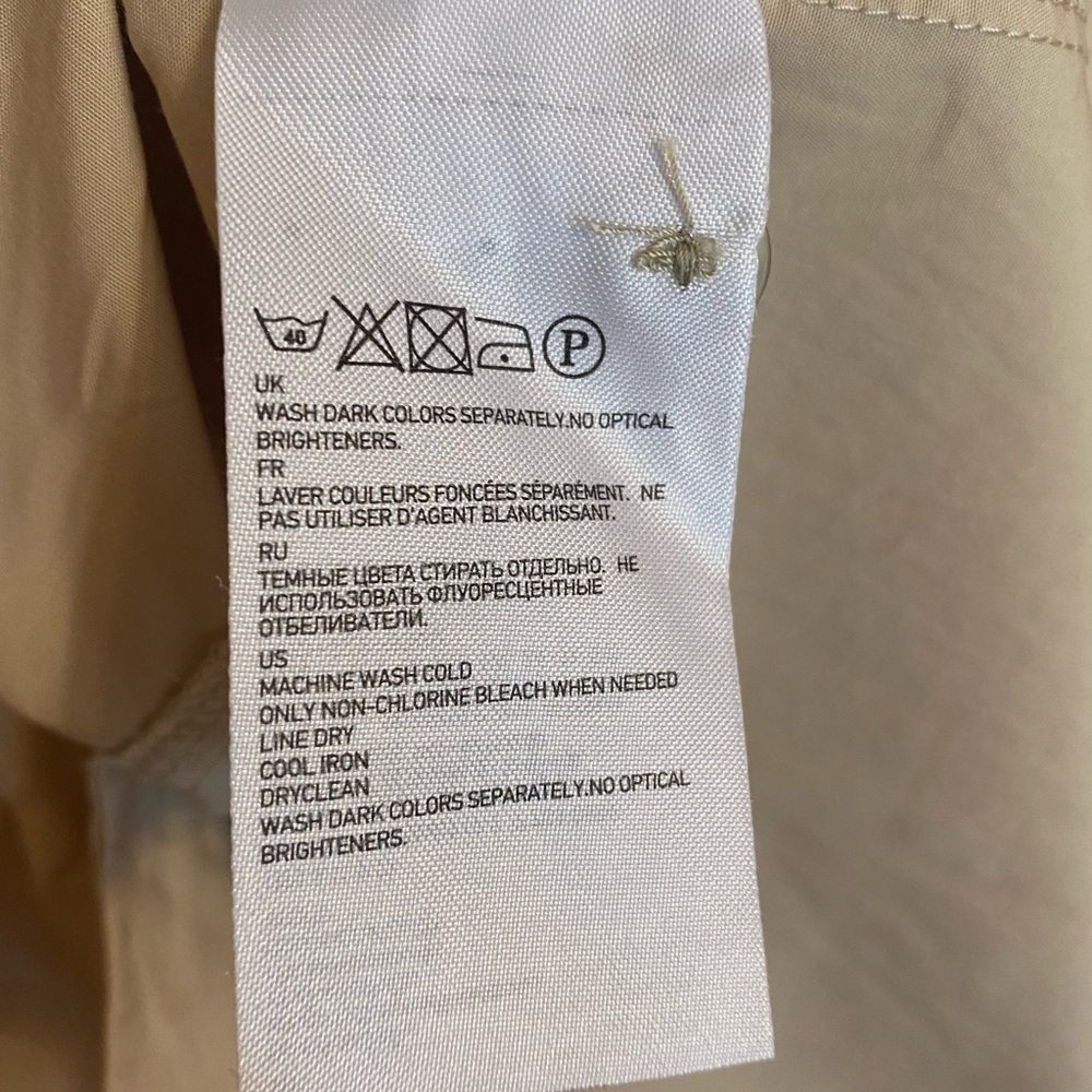 Uniqlo Cream Button-Front Casual A-Line Dress - Picture 7 of 7